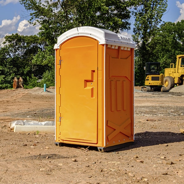 how often are the portable restrooms cleaned and serviced during a rental period in Sinton Texas